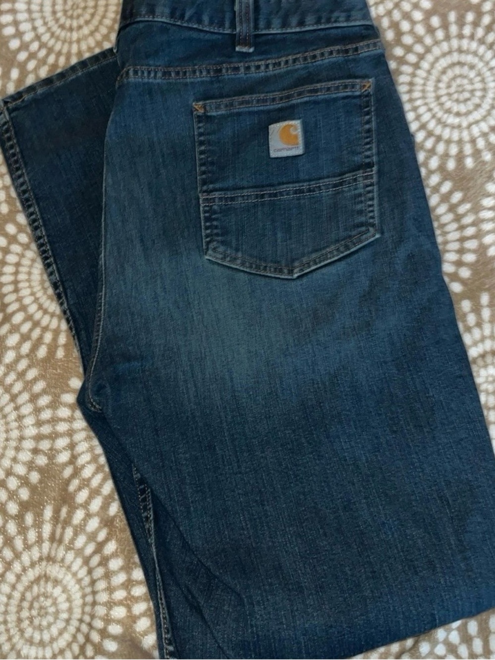 Carhartt Dark Blue Denim Work Jeans